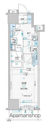 メインステージ入谷Ⅳ[1K/26.29m2]の間取図