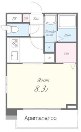 ナチュラルハウス[1K/28.36m2]の間取図