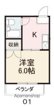 コート築地[1K/19m2]の間取図