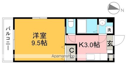 Ｒｏｓｅ　Ｂｕｉｌ　１２・Ⅱ[1K/29.4m2]の間取図