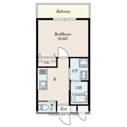 Ｈａｌｅｌｅａ白金台[1K/23.58m2]の間取図