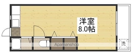 二子ハイツ[1R/26.49m2]の間取図