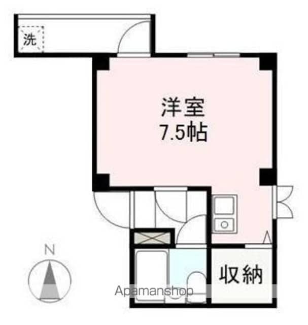 香川県高松市福岡町２丁目[1R/22.2m2]の間取図