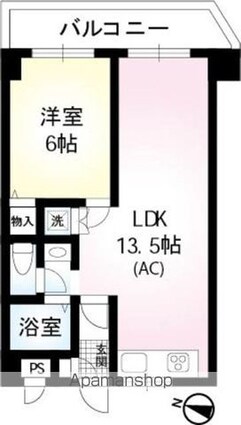 エスポワール東和第二[1LDK/41.6m2]の間取図