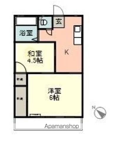 勝田フラワーマンションの間取り写真