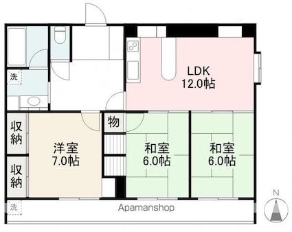 ローズ・シャンブル[3LDK/71.71m2]の間取図