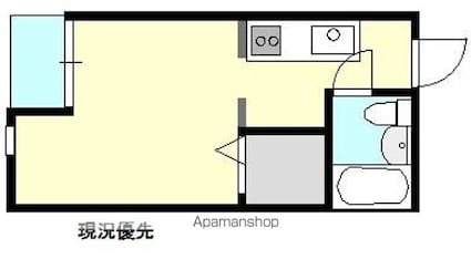 ＬＡ新徳田Ｂ[1R/22.65m2]の間取図