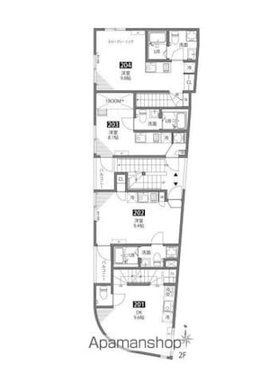 仙川アパートメント[1R/21.22m2]の間取図
