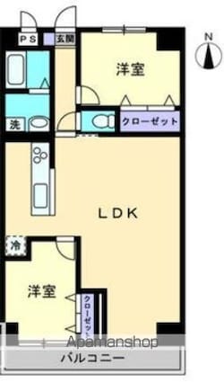 香川県高松市伏石町[2LDK/69.3m2]の間取図
