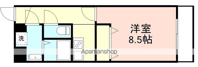 グランメール和歌浦[1K/33m2]の間取図