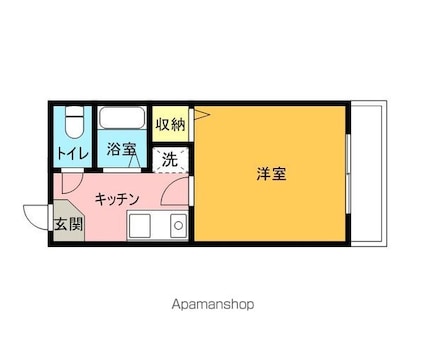 和歌山県御坊市島[1K/29.25m2]の間取図