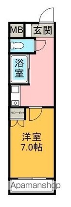 アイルーム阿久比[1K/23.73m2]の間取図