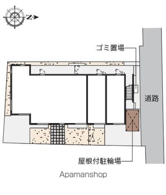 レオネクストルーチェ[1K/21.62m2]の配置図