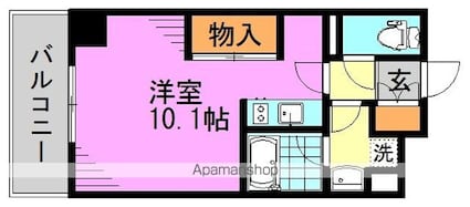 パークアクシス東高円寺[1R/29.09m2]の間取図