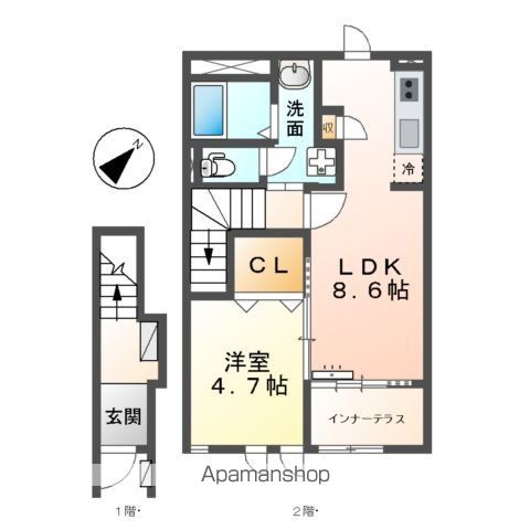 ハピネスの間取り写真