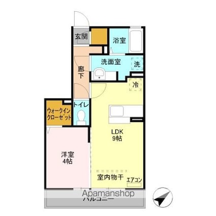 ラ・メゾンＭＭＤ　ＩＩＩ[1LDK/36.43m2]の間取図