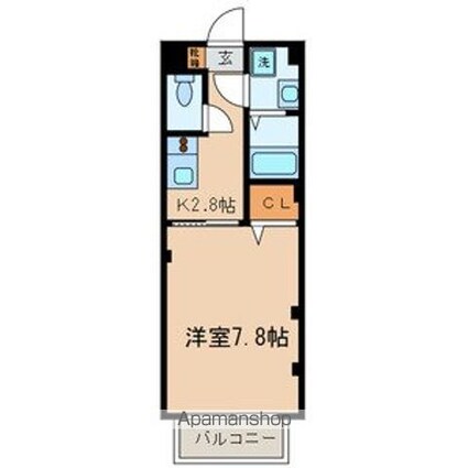 東京都北区神谷１丁目[1K/25.37m2]の間取図