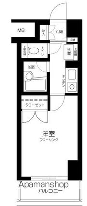 菱和パレス桜台[1K/18.9m2]の間取図