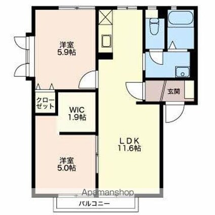 長野県長野市大字南長池[2LDK/50.54m2]の間取図