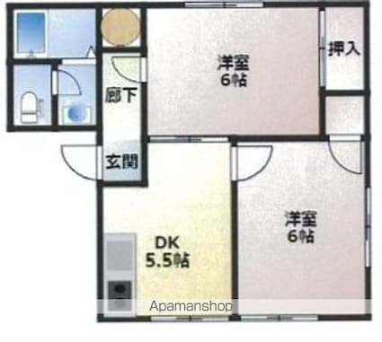 リーベルスクエア[2K/38m2]の間取図