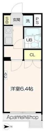 レディースＨＡＹＡＳＨＩ[1K/20.53m2]の間取図