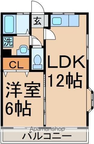 シャトル若葉の間取り写真