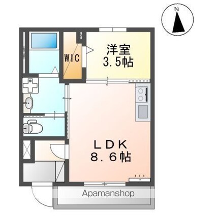 仮）名取市小山工事[1LDK/32.07m2]の間取図