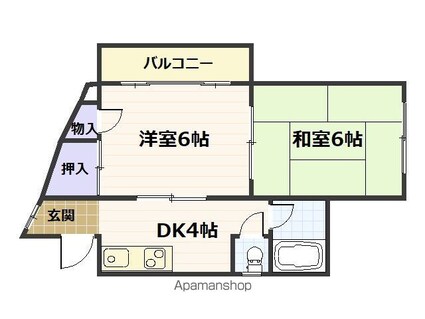 惣田ビル[2K/39m2]の間取図