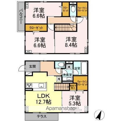 東海道本線 茅ケ崎駅 徒歩16分 2階建 新築の間取り写真