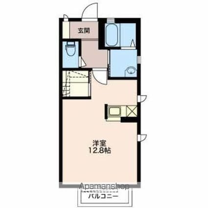 グレイス高宮[1R/34.49m2]の間取図