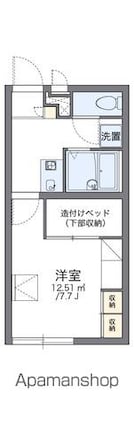 レオパレスＡｗｉｓｈ[1K/21.81m2]の間取図