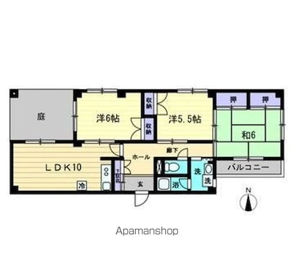ブリッサ花ノ宮[3LDK/69.94m2]の間取図