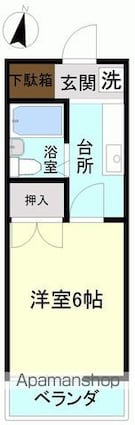 アパートメントＦ[1K/19.83m2]の間取図