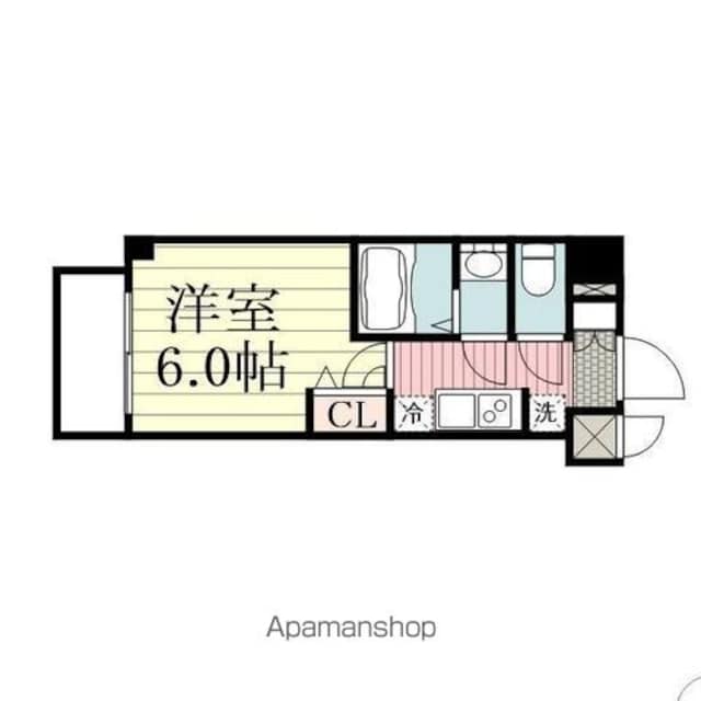 エステムコート立川ノースプレミア[1K/20.96m2]の間取図