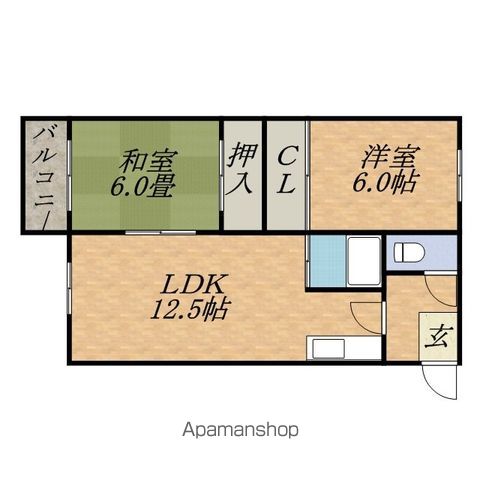 野崎マンション406の間取り写真