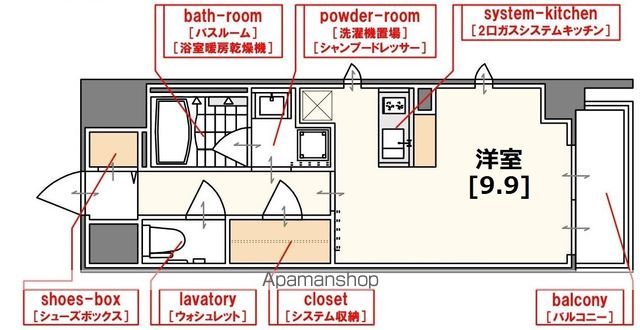 ドゥーエ立売堀の間取り写真