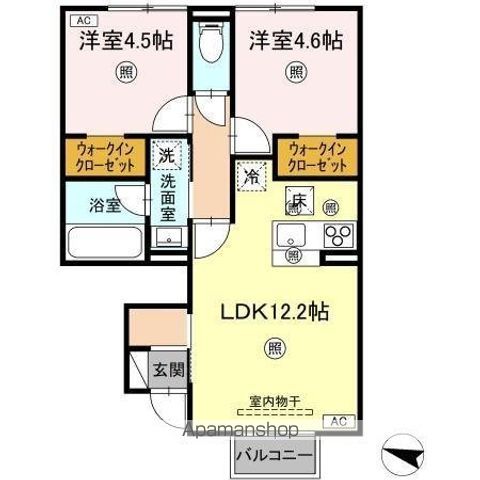 DーROOM山代町の間取り写真