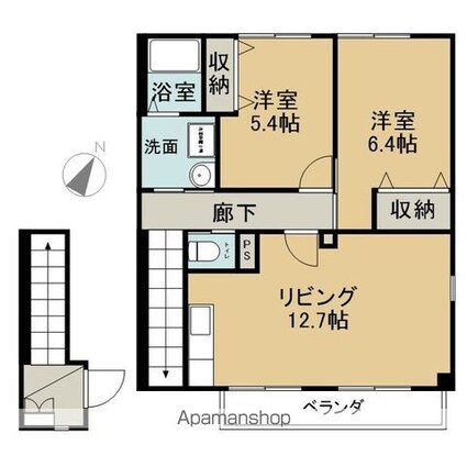 ＢＥＴＴＥＲ　Я　三内[2LDK/61.87m2]の間取図