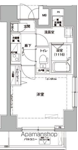 墨田区江東橋のマンションの間取り