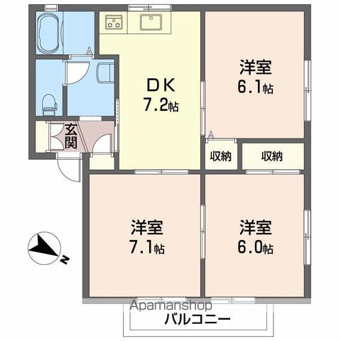 アクセスS.K B棟の間取り写真