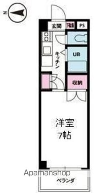 ジョイフル第３今市[1K/24.5m2]の間取図