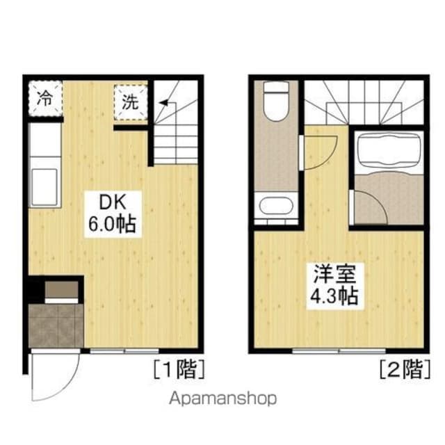 広島県広島市東区戸坂くるめ木１丁目[1DK/25.48m2]の間取図