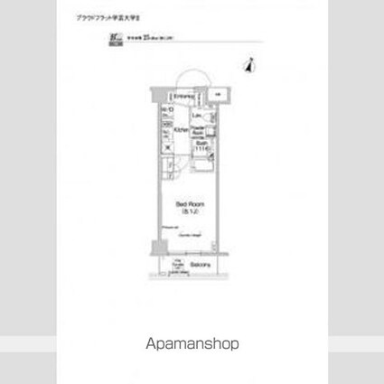 プラウドフラット学芸大学Ⅱ[1K/25.09m2]の間取図