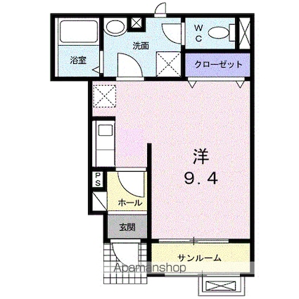 ラフレシール[1K/29.41m2]の間取図