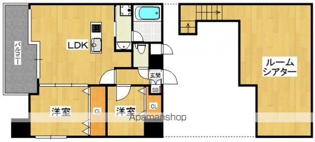 福岡市博多区美野島のマンションの間取り