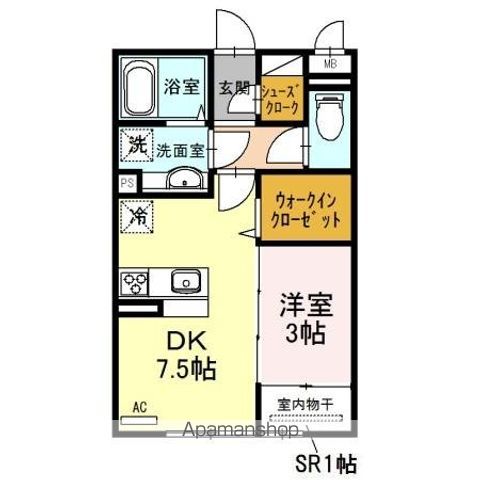 【和歌山市東布経丁のアパートの間取り】