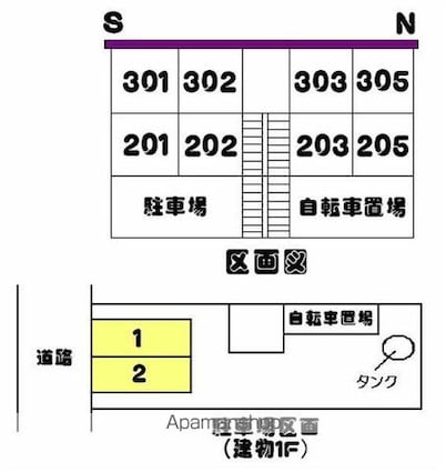 香川県高松市多賀町２丁目[1K/20m2]の配置図