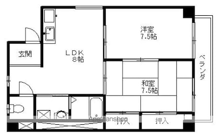 滋賀県彦根市蓮台寺町[2DK/61.75m2]の間取図
