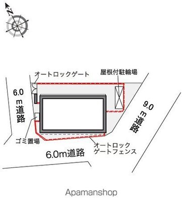 レオパレスカーサアベニューⅣ[1K/23.61m2]の配置図