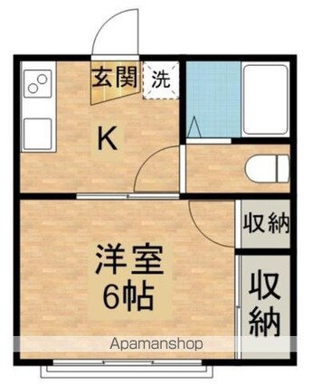 田嶋マンション[1K/21.83m2]の間取図